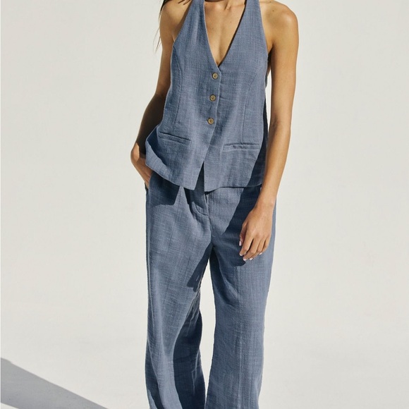 Free People Pants - Free People Take Me To Paris Low-Back Set